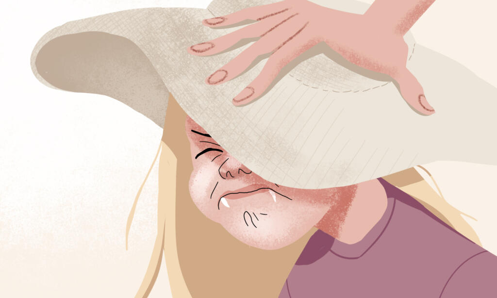 Cartoon illustration of Marijane Vargas's head next to her signature